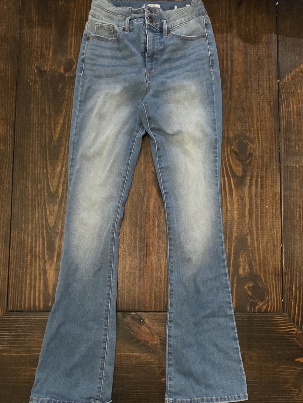Sofia Women's Mid-Rise Light Blue Stretch Jeans 2 - Picture 2 of 4